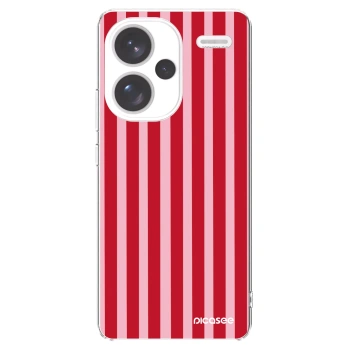 Picasee silikonowe przeźroczyste etui na Xiaomi Redmi Note 13 Pro+ 5G - Lines red
