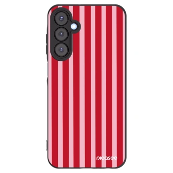 Picasee silikonowe czarne etui na Samsung Galaxy A25 A256B 5G - Lines red