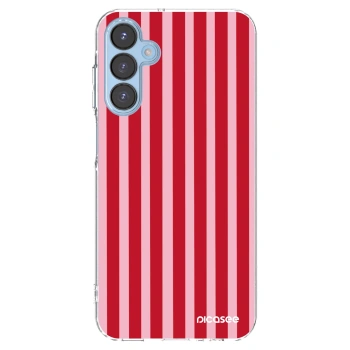 Picasee silikonowe przeźroczyste etui na Samsung Galaxy A15 A156B 5G - Lines red