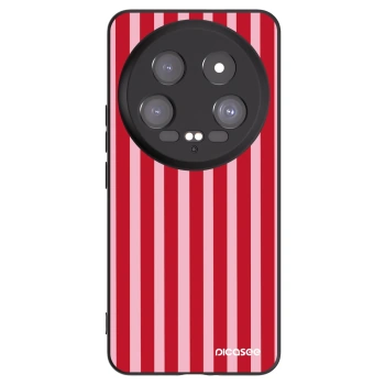Picasee silikonowe czarne etui na Xiaomi 14 Ultra - Lines red