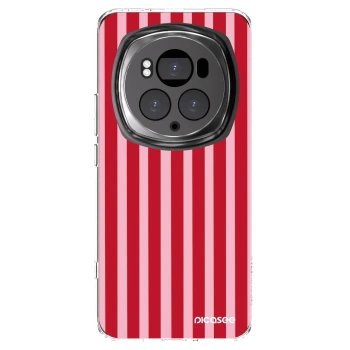Picasee silikonowe przeźroczyste etui na Honor Magic6 Pro - Lines red