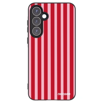 Picasee silikonowe czarne etui na Samsung Galaxy A55 5G A556B - Lines red