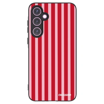 Picasee silikonowe czarne etui na Samsung Galaxy A35 5G A356B - Lines red