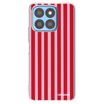 Picasee silikonowe przeźroczyste etui na Honor X8b - Lines red