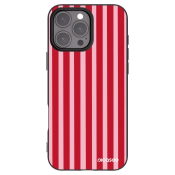 Picasee silikonowe czarne etui na Apple iPhone 16 Pro Max - Lines red