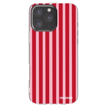 Picasee silikonowe przeźroczyste etui na Apple iPhone 16 Pro Max - Lines red
