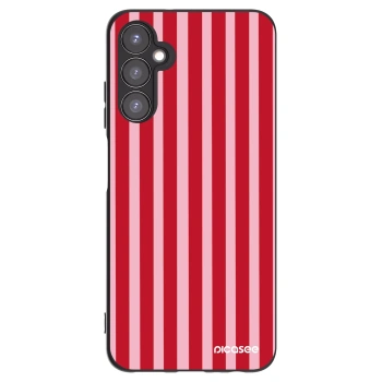 Picasee silikonowe czarne etui na Samsung Galaxy A05s A057G - Lines red