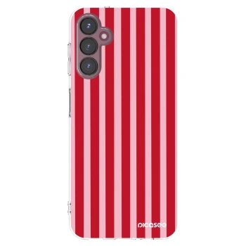 Picasee silikonowe przeźroczyste etui na Samsung Galaxy A05s A057G - Lines red
