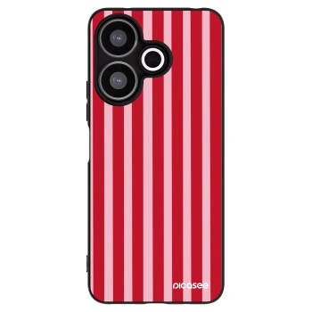 Picasee silikonowe czarne etui na Xiaomi Redmi 13 4G - Lines red