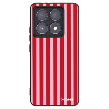 Picasee silikonowe czarne etui na Xiaomi 14T Pro - Lines red
