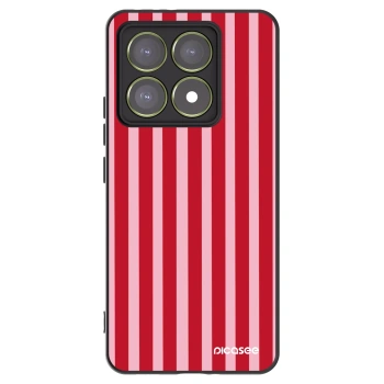 Picasee silikonowe czarne etui na Xiaomi 14T - Lines red