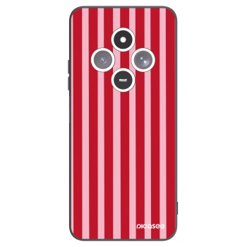Picasee silikonowe czarne etui na Xiaomi Redmi 14C - Lines red