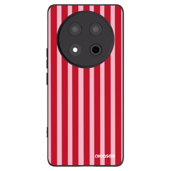 Picasee silikonowe czarne etui na Honor Magic7 Lite 5G - Lines red