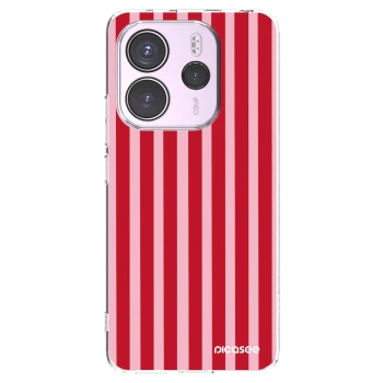 Picasee silikonowe przeźroczyste etui na Xiaomi Redmi Note 14 4G - Lines red