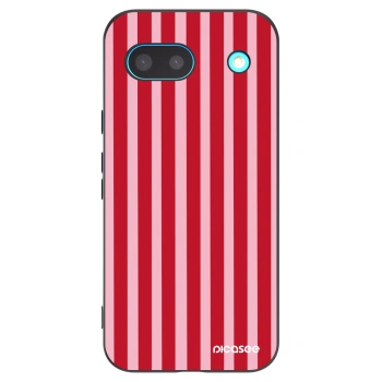 Picasee silikonowe czarne etui na Google Pixel 8a - Lines red