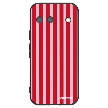 Picasee silikonowe czarne etui na Google Pixel 9 - Lines red