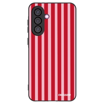 Picasee silikonowe czarne etui na Samsung Galaxy A36 5G - Lines red