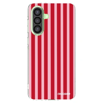 Picasee silikonowe przeźroczyste etui na Samsung Galaxy A26 5G A266B - Lines red