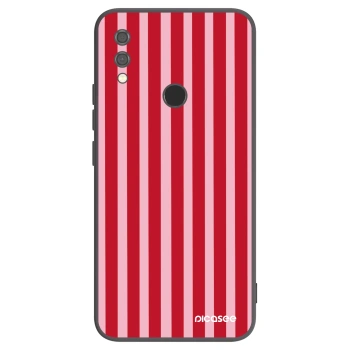 Picasee silikonowe czarne etui na Xiaomi Redmi Note 7 - Lines red