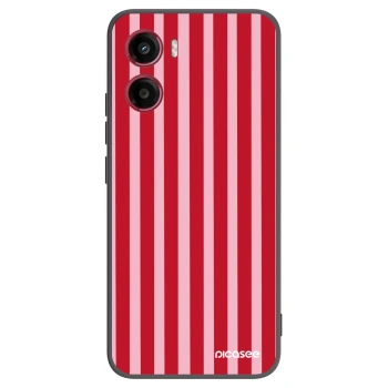 Picasee silikonowe czarne etui na Motorola Moto G05 - Lines red