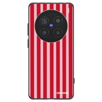 Picasee silikonowe czarne etui na Vivo X200 Pro - Lines red