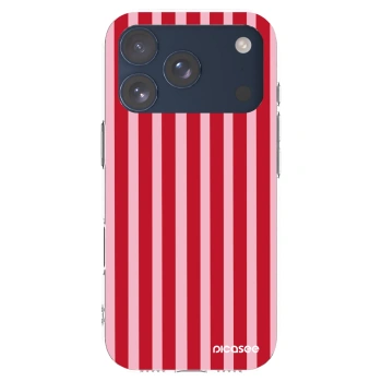 Picasee silikonowe przeźroczyste etui na Apple iPhone 17 Pro - Lines red