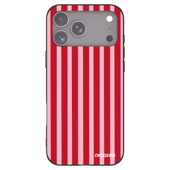 Picasee silikonowe czarne etui na Apple iPhone 17 Pro Max - Lines red