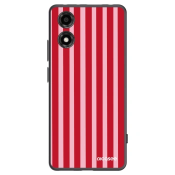 Picasee silikonowe czarne etui na Motorola Moto E14 - Lines red