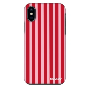 Etui na Apple iPhone X/XS - Lines red