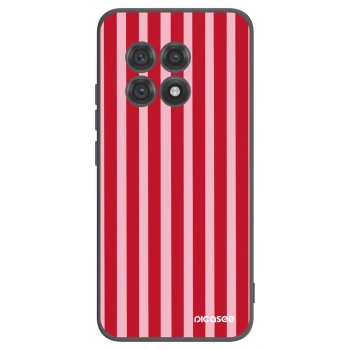 Picasee silikonowe czarne etui na OnePlus 13R 5G - Lines red