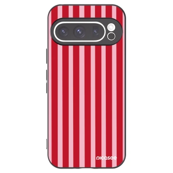Picasee silikonowe czarne etui na Google Pixel 9 Pro XL - Lines red