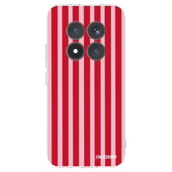 Picasee silikonowe przeźroczyste etui na Xiaomi Redmi Note 15 Pro+ - Lines red