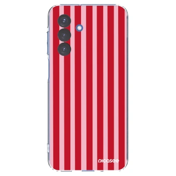 Picasee silikonowe przeźroczyste etui na Samsung Galaxy A17 5G - Lines red
