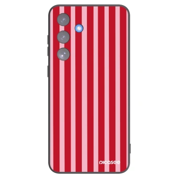 Picasee silikonowe czarne etui na Samsung Galaxy S25 FE 5G - Lines red