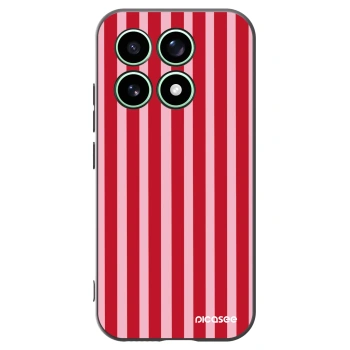 Picasee silikonowe czarne etui na Xiaomi 17 - Lines red