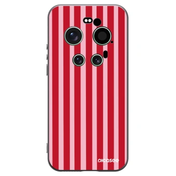 Picasee silikonowe czarne etui na Xiaomi 17 Ultra - Lines red