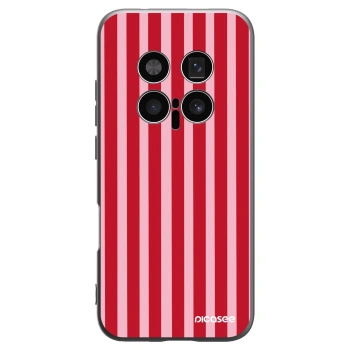 Picasee silikonowe czarne etui na Honor Magic8 Pro 5G - Lines red