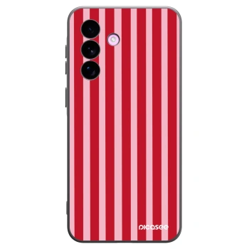 Picasee silikonowe czarne etui na Samsung Galaxy A57 5G - Lines red
