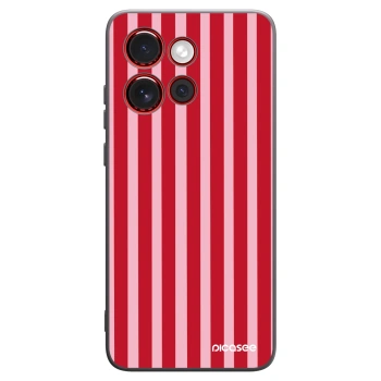 Picasee silikonowe czarne etui na Motorola Edge 60 Neo 5G - Lines red