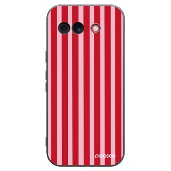 Picasee silikonowe czarne etui na Google Pixel 10a - Lines red
