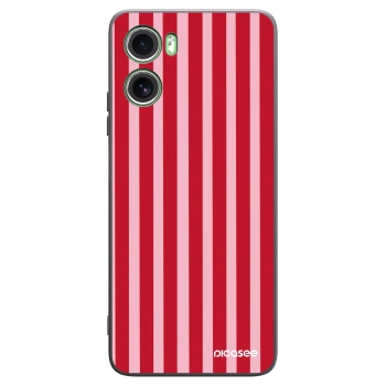 Picasee silikonowe czarne etui na Motorola Moto G06 - Lines red