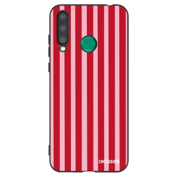 Picasee silikonowe czarne etui na Honor 20 Lite - Lines red