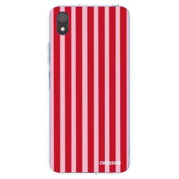 Picasee silikonowe przeźroczyste etui na Xiaomi Redmi 7A - Lines red