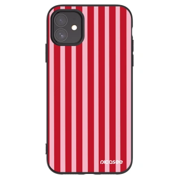 Picasee silikonowe czarne etui na Apple iPhone 11 - Lines red