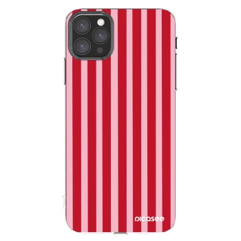 Picasee silikonowe przeźroczyste etui na Apple iPhone 11 Pro Max - Lines red