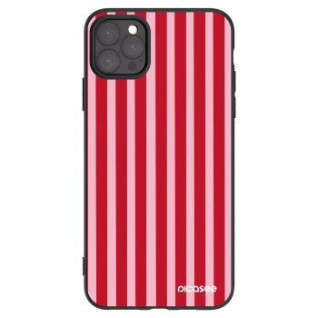 Picasee silikonowe czarne etui na Apple iPhone 11 Pro Max - Lines red