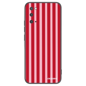 Picasee silikonowe czarne etui na Samsung Galaxy S20 G980F - Lines red