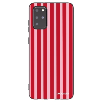 Picasee silikonowe czarne etui na Samsung Galaxy S20+ G985F - Lines red