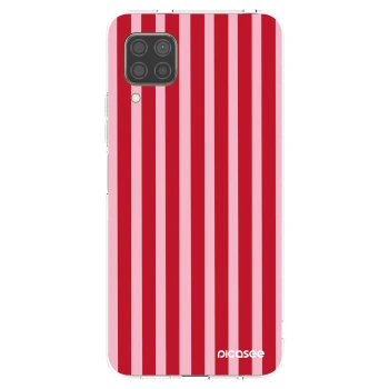 Picasee silikonowe przeźroczyste etui na Huawei P40 Lite - Lines red