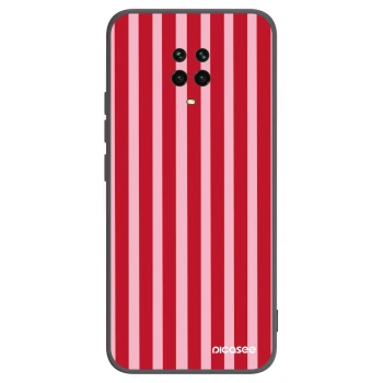 Picasee silikonowe czarne etui na Xiaomi Redmi Note 9 Pro - Lines red